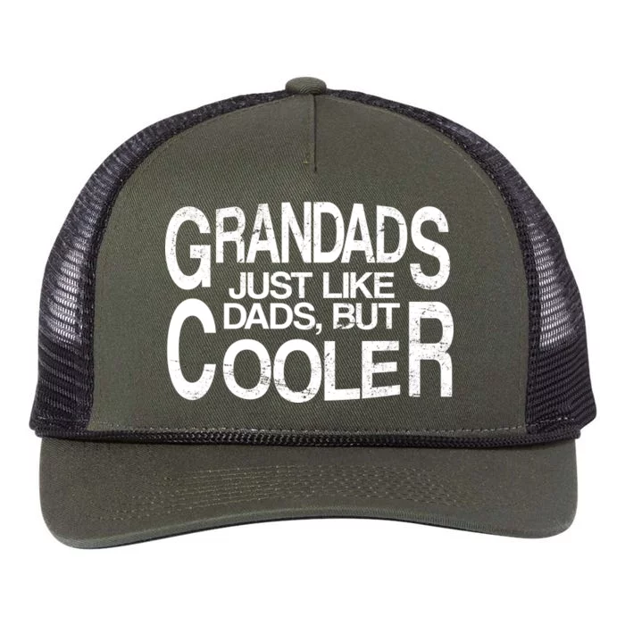 Grandads Just like Dad But Cooler Retro Rope Trucker Hat Cap