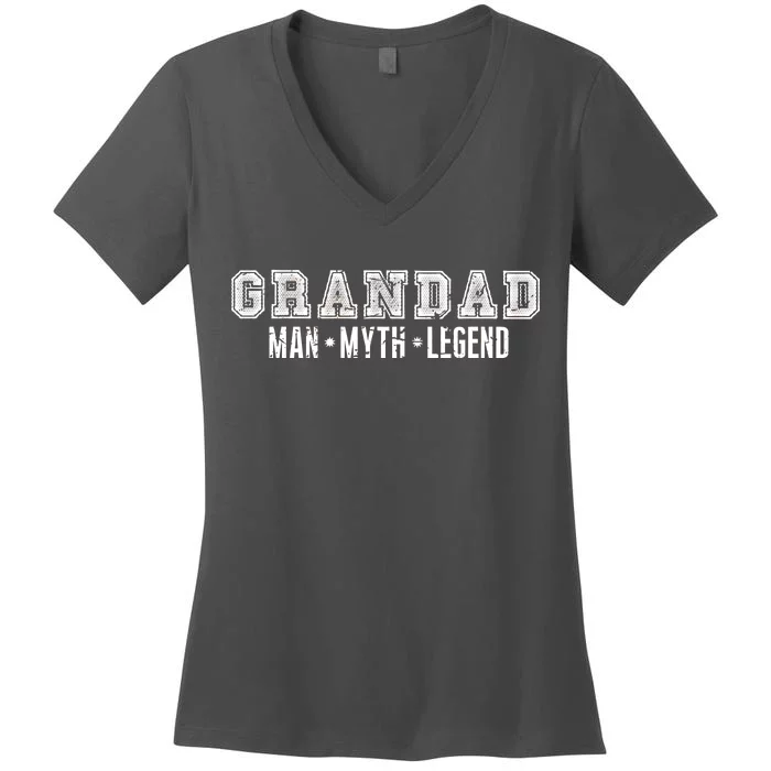 Granddad Man Myth Legend Women's V-Neck T-Shirt