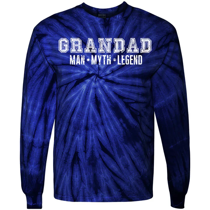 Granddad Man Myth Legend Tie-Dye Long Sleeve Shirt