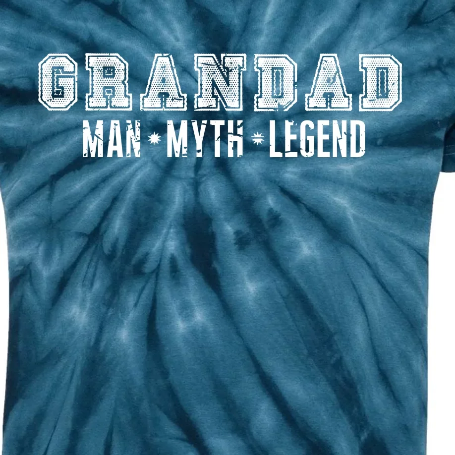 Granddad Man Myth Legend Kids Tie-Dye T-Shirt