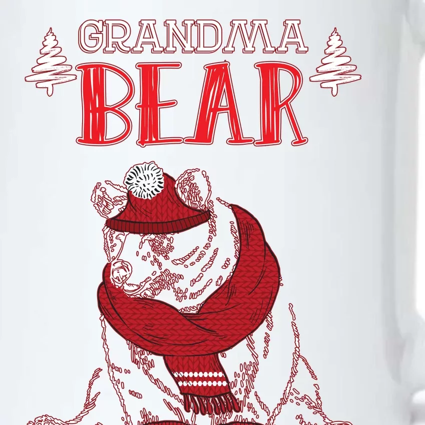 Grandma Bear Christmas Santa Family Matching Pajamas Black Color Changing Mug