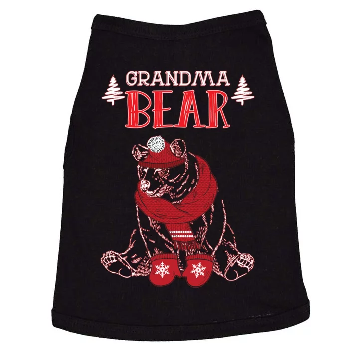 Grandma Bear Christmas Santa Family Matching Pajamas Doggie Tank