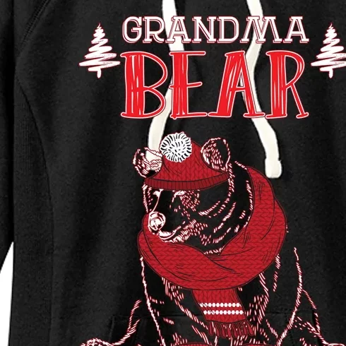 Grandma Bear Christmas Santa Family Matching Pajamas Women's Fleece Hoodie