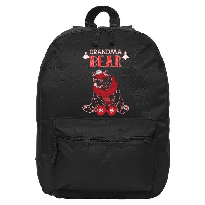 Grandma Bear Christmas Santa Family Matching Pajamas 16 in Basic Backpack