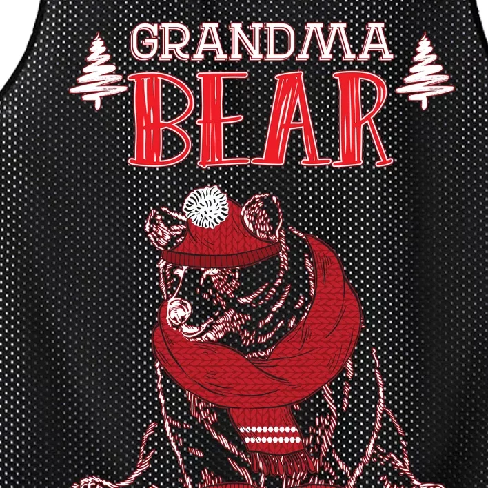 Grandma Bear Christmas Santa Family Matching Pajamas Mesh Reversible Basketball Jersey Tank