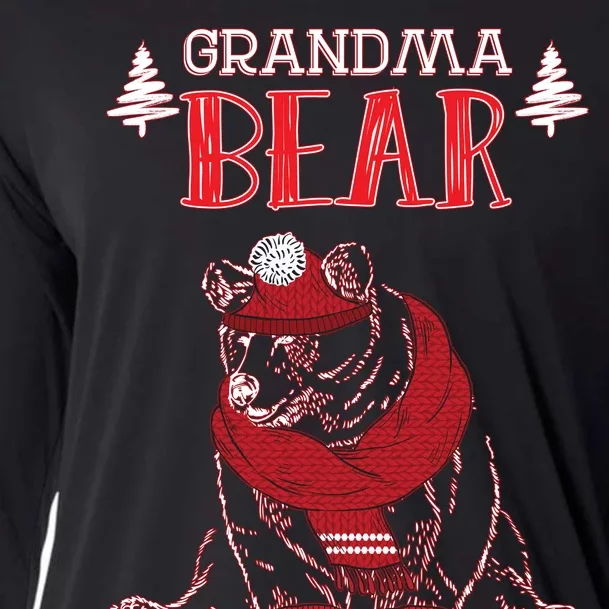 Grandma Bear Christmas Santa Family Matching Pajamas Cooling Performance Long Sleeve Crew