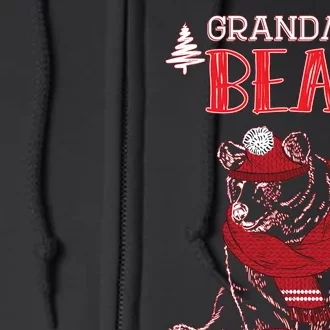 Grandma Bear Christmas Santa Family Matching Pajamas Full Zip Hoodie