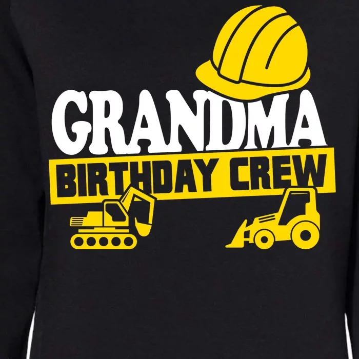 Grandma Birthday Crew Construction Party Womens California Wash Sweatshirt