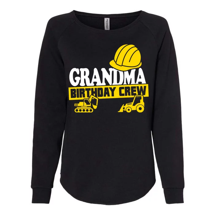 Grandma Birthday Crew Construction Party Womens California Wash Sweatshirt