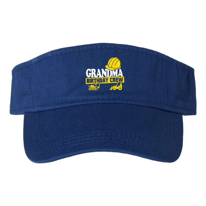 Grandma Birthday Crew Construction Party Valucap Bio-Washed Visor