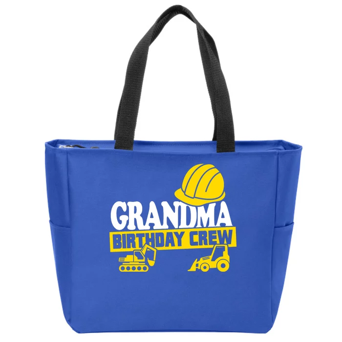 Grandma Birthday Crew Construction Party Zip Tote Bag