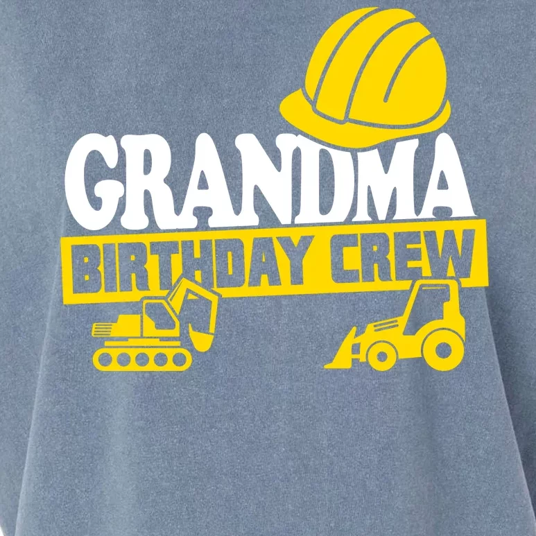 Grandma Birthday Crew Construction Party Garment-Dyed Women's Muscle Tee