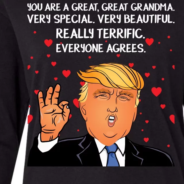 Grandma For Donald Trump Womens Cotton Relaxed Long Sleeve T-Shirt