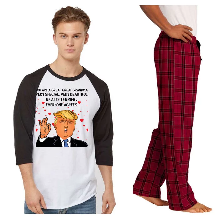 Grandma For Donald Trump Raglan Sleeve Pajama Set