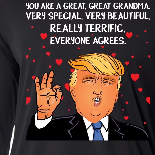 Grandma For Donald Trump Cooling Performance Long Sleeve Crew