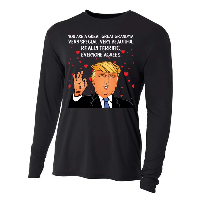 Grandma For Donald Trump Cooling Performance Long Sleeve Crew