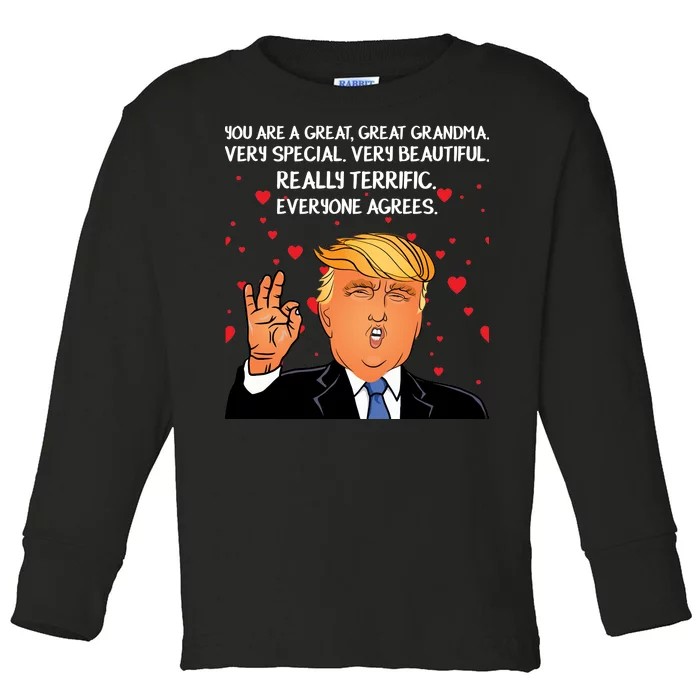 Grandma For Donald Trump Toddler Long Sleeve Shirt