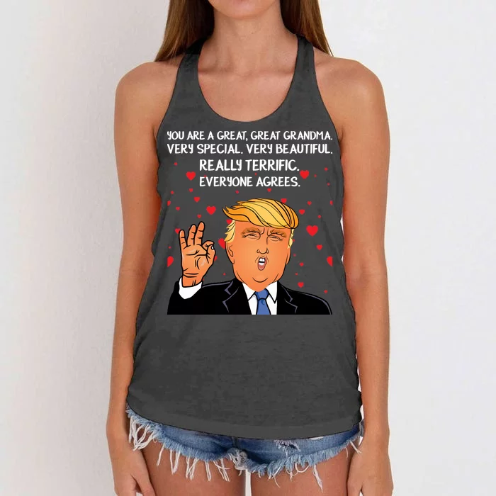 Grandma For Donald Trump Women's Knotted Racerback Tank