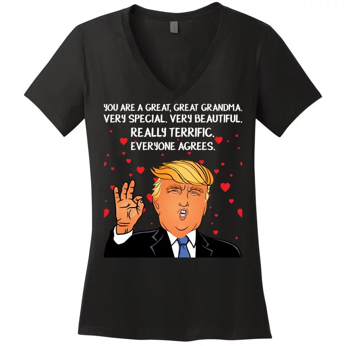 Grandma For Donald Trump Women's V-Neck T-Shirt