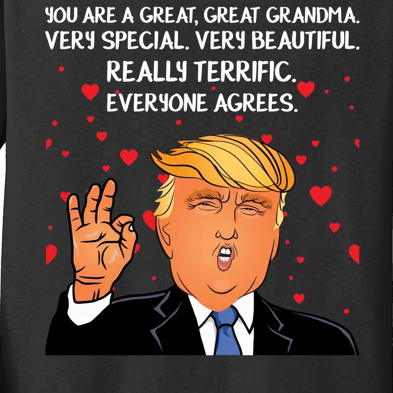 Grandma For Donald Trump Kids Long Sleeve Shirt