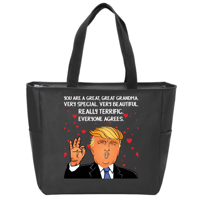 Grandma For Donald Trump Zip Tote Bag