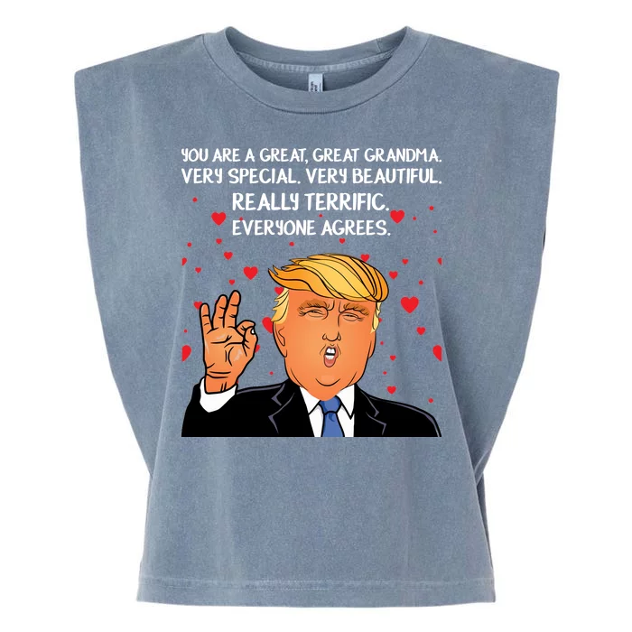 Grandma For Donald Trump Garment-Dyed Women's Muscle Tee