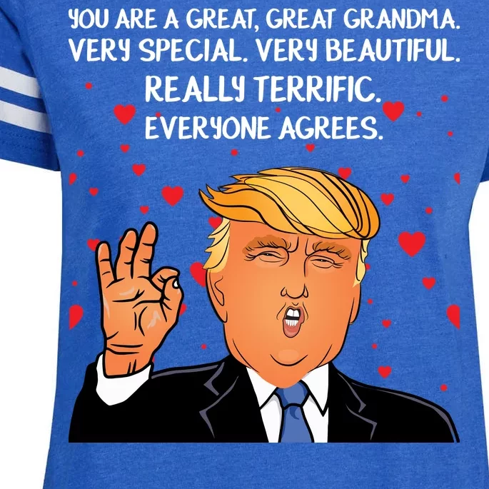 Grandma For Donald Trump Enza Ladies Jersey Football T-Shirt