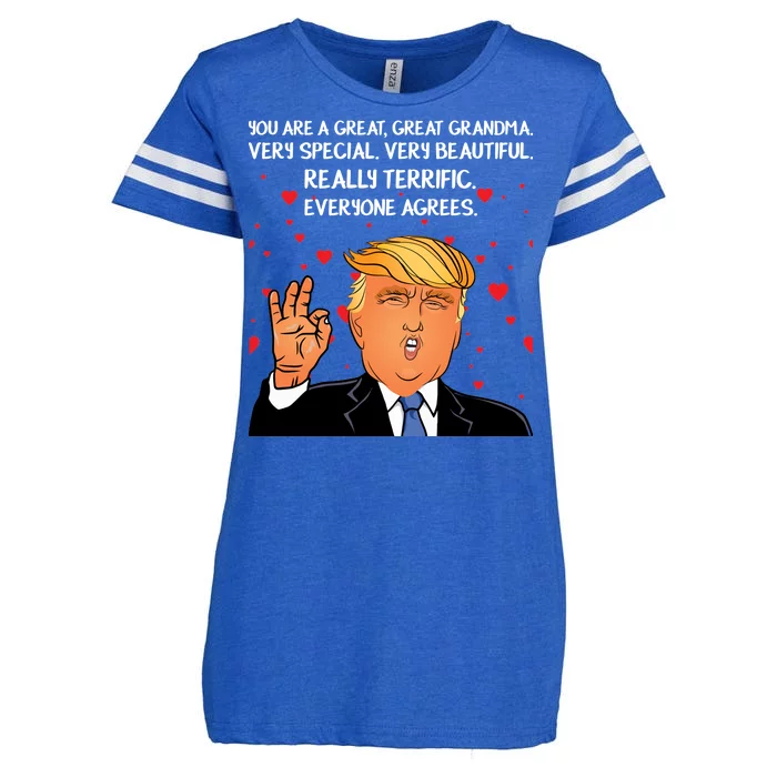 Grandma For Donald Trump Enza Ladies Jersey Football T-Shirt