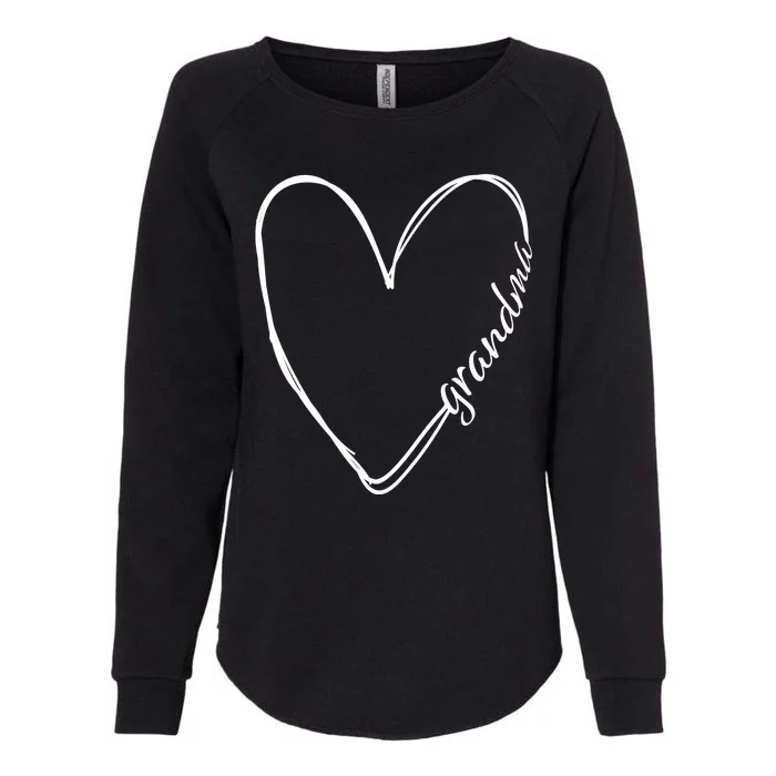 Grandma Heart Symbol Womens California Wash Sweatshirt