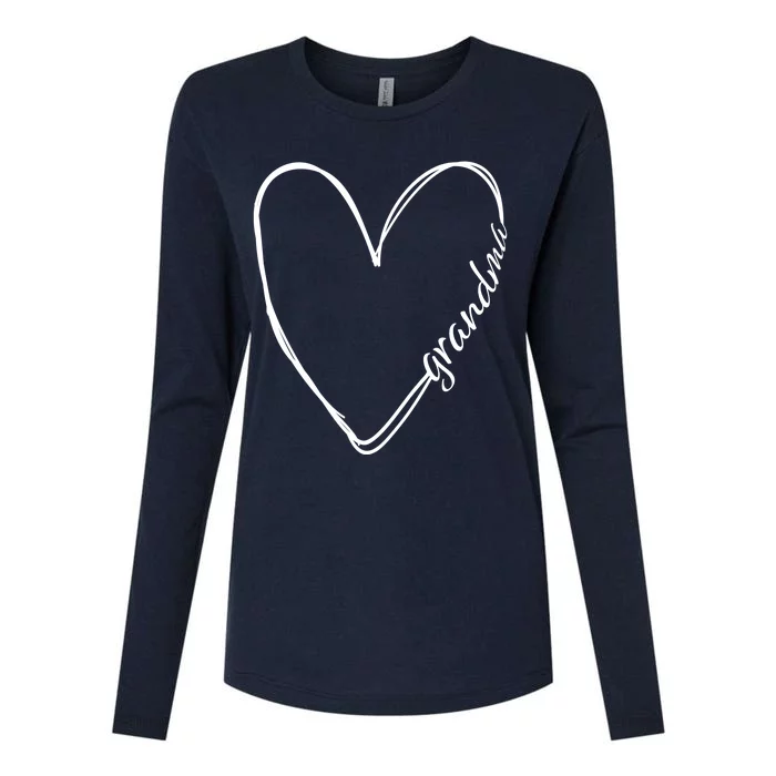 Grandma Heart Symbol Womens Cotton Relaxed Long Sleeve T-Shirt