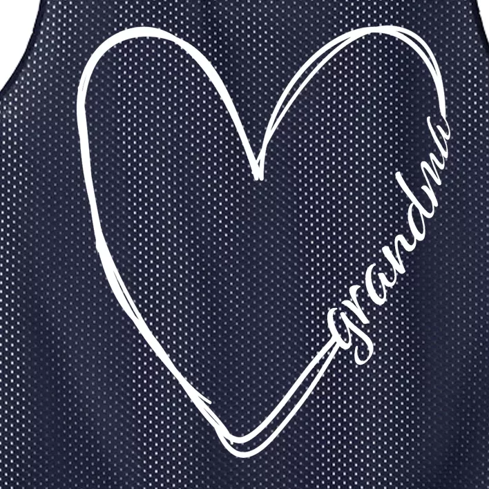 Grandma Heart Symbol Mesh Reversible Basketball Jersey Tank