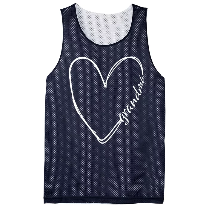 Grandma Heart Symbol Mesh Reversible Basketball Jersey Tank