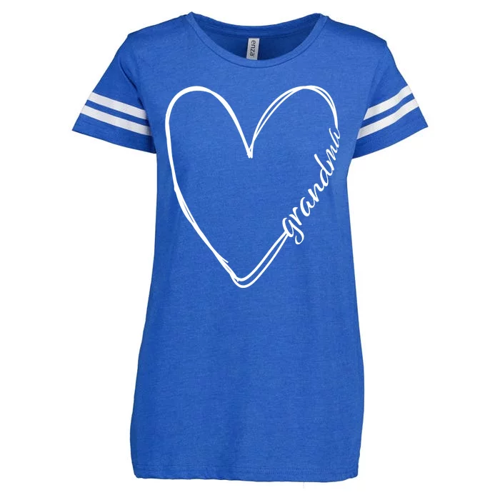 Grandma Heart Symbol Enza Ladies Jersey Football T-Shirt