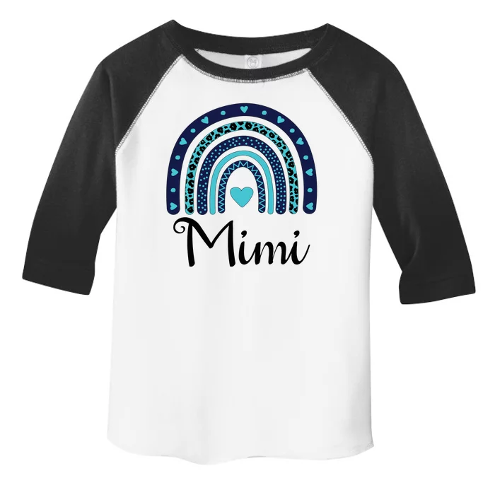 Grandma MiMi Blue Leopard Rainbow Toddler Fine Jersey T-Shirt