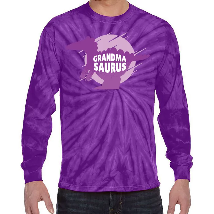 Grandma Saurus Tie-Dye Long Sleeve Shirt