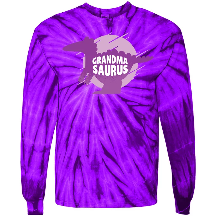 Grandma Saurus Tie-Dye Long Sleeve Shirt