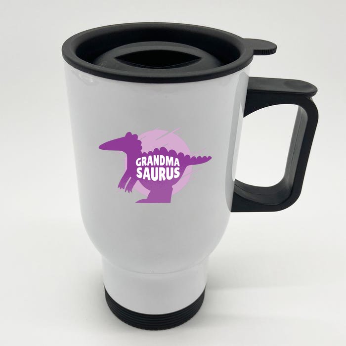 Grandma Saurus Front & Back Stainless Steel Travel Mug