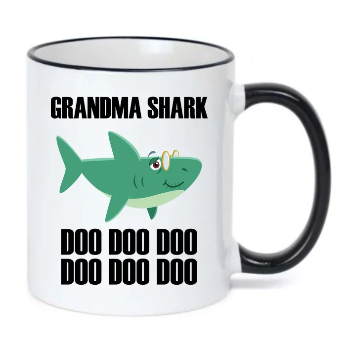 Grandma Shark Doo Black Color Changing Mug