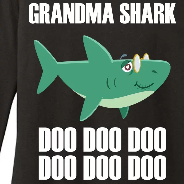 Grandma Shark Doo Womens CVC Long Sleeve Shirt