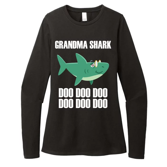 Grandma Shark Doo Womens CVC Long Sleeve Shirt