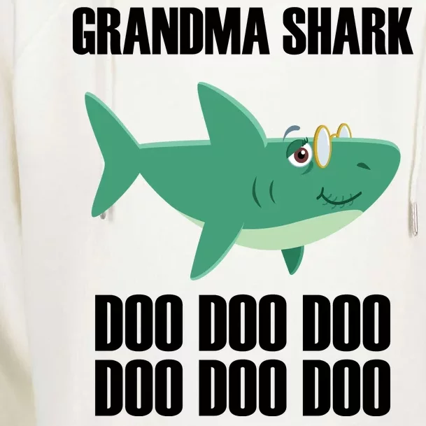 Grandma Shark Doo Womens Funnel Neck Pullover Hood