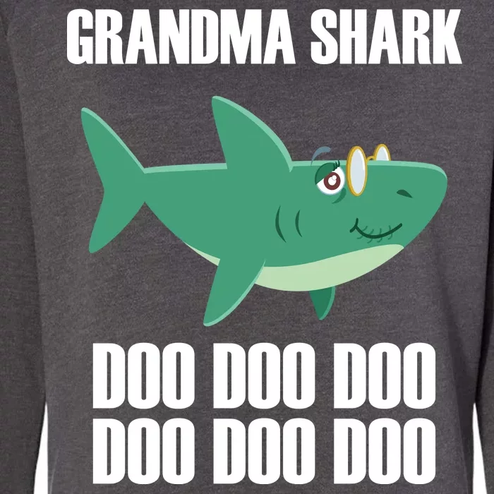 Grandma Shark Doo Womens California Wash Sweatshirt