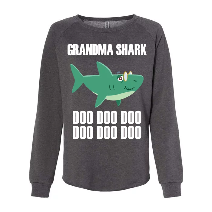 Grandma Shark Doo Womens California Wash Sweatshirt