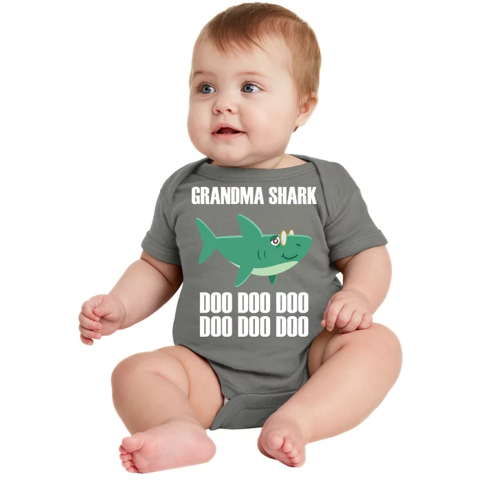 Grandma Shark Doo Baby Bodysuit