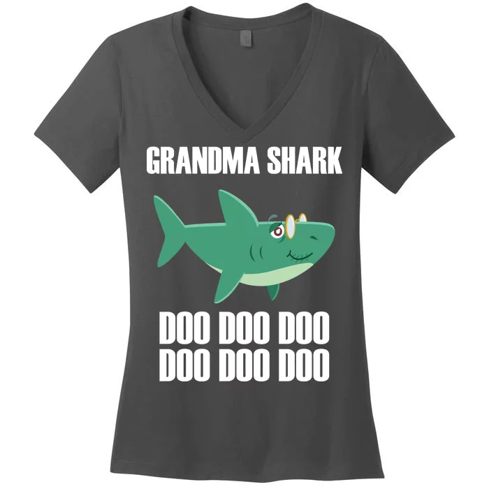 Grandma Shark Doo Women's V-Neck T-Shirt