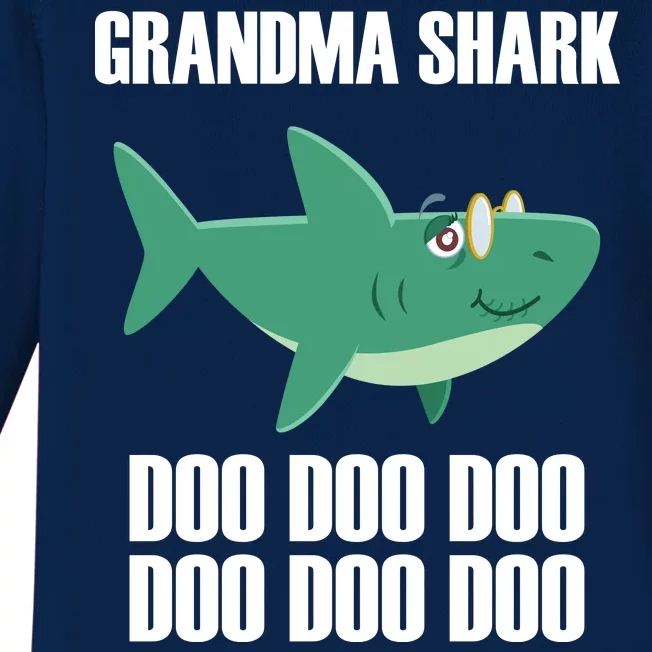 Grandma Shark Doo Baby Long Sleeve Bodysuit