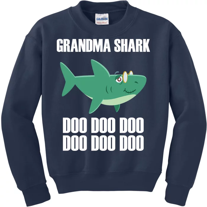 Grandma Shark Doo Kids Sweatshirt