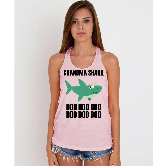 Grandma Shark Doo Women's Knotted Racerback Tank