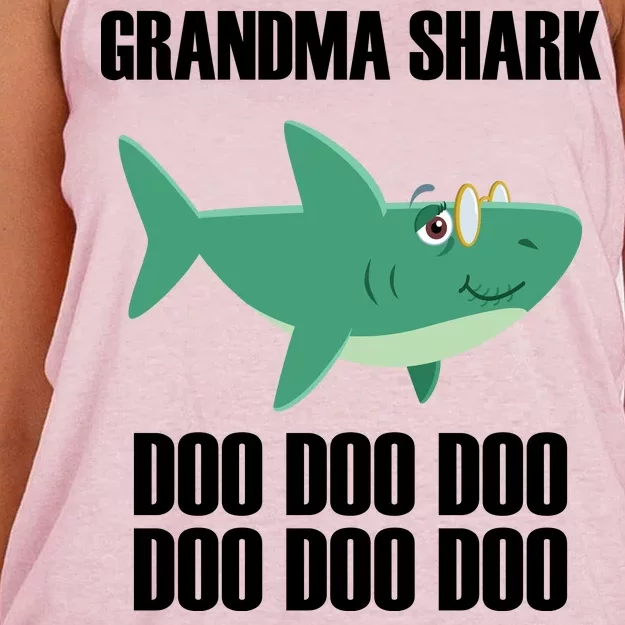 Grandma Shark Doo Women's Knotted Racerback Tank