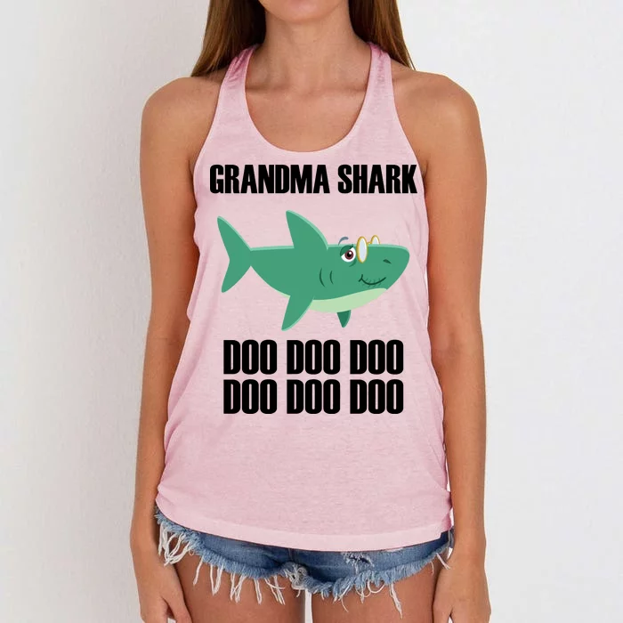 Grandma Shark Doo Women's Knotted Racerback Tank